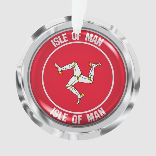 Isle of Man Round Emblem Ornament (Vorderseite)