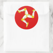 Isle of Man Runder Aufkleber (Tasche)