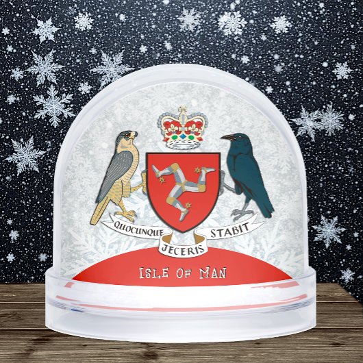 Isle of Man Snow Globe, patriotic UK / British Schneekugeln