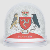 Isle of Man Snow Globe, patriotic UK / British Schneekugeln (Vorderseite)