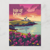 Isle of Man Vintag art Postkarte (Vorderseite)