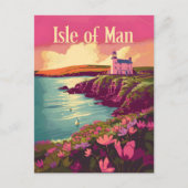 Isle of Man Vintag art Postkarte (Vorderseite)