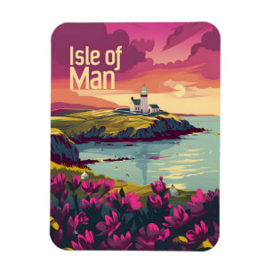 Isle of Man Vintage-Kunst Magnet