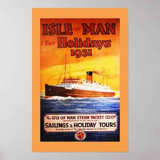 Isle of Man Vintage Poster (Vorne)