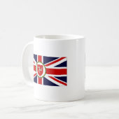 Isle of Man-Vizegouverneur-Flagge Kaffeetasse (Vorderseite Links)