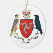 Isle of Man-Wappen Keramik Ornament (Links)