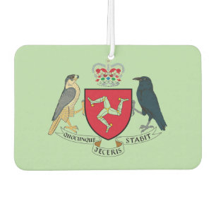 Isle of Man Wappen T - Shirt Autolufterfrischer