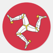 Isle of Mann Round Sticker (Vorderseite)