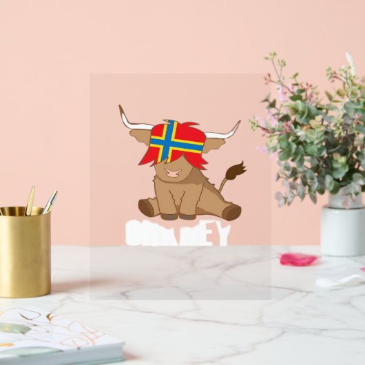 Isle of Orkney Fahne Geschenk schottischen Hochlan Acrylschild (Hochzeit)