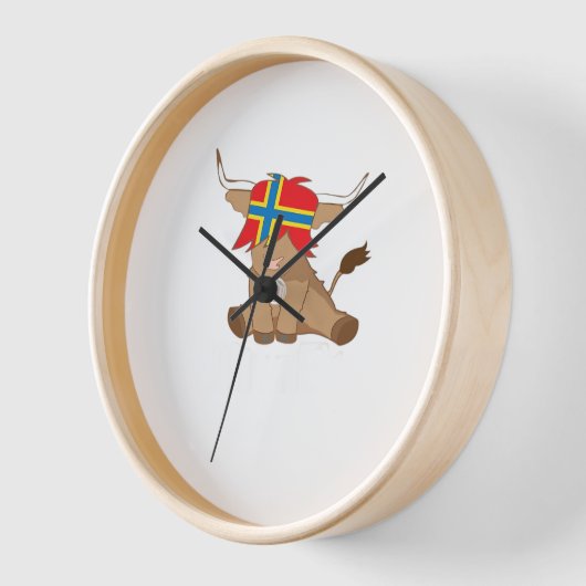 Isle of Orkney Fahne Geschenk schottischen Hochlan Uhr (Winkel)