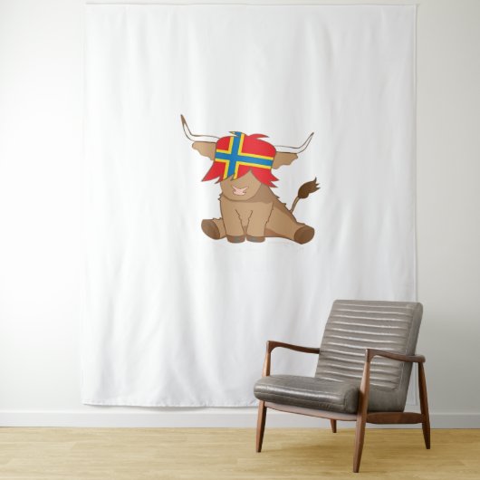 Isle of Orkney Fahne Geschenk schottischen Hochlan Wandteppich (Beispiel)
