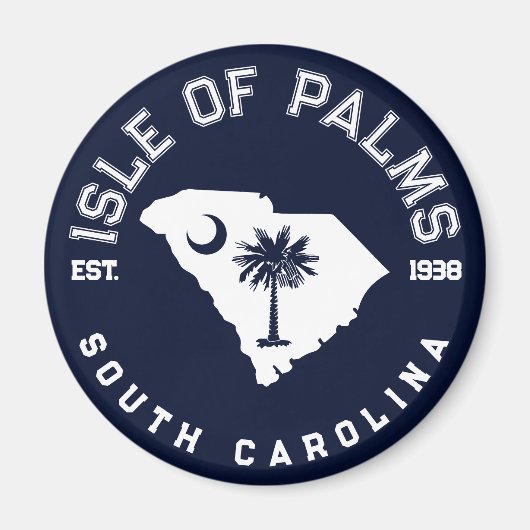 Isle of Palms South Carolina Flag Map Marine Magnet (Vorne)