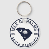Isle of Palms South Carolina Flag Map Marine Schlüsselanhänger (Rückseite)