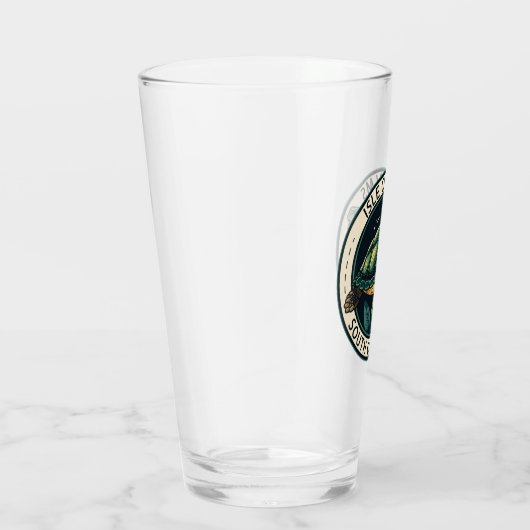 Isle of Palms South Carolina Turtle Abzeichen Glas (Rechts)