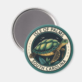 Isle of Palms South Carolina Turtle Abzeichen Magnet (Vorderseite/Rückseite)
