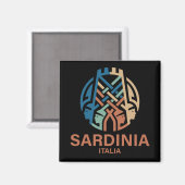 Isle of Sardinia Italy Magnet (Vorderseite/Rückseite)