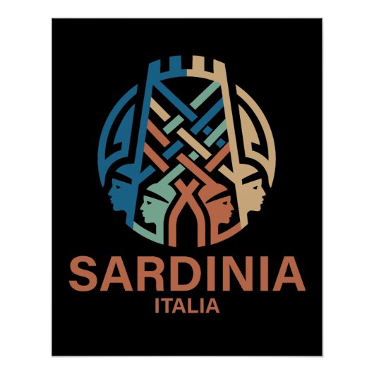 Isle of Sardinia Italy Poster (Vorderseite)