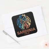 Isle of Sardinia Italy Quadratischer Aufkleber (Umschlag)