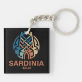 Isle of Sardinia Italy Schlüsselanhänger (Rückseite)