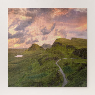 Isle of Sky Sunset Scotland Square Foto Puzzle