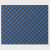 Isle of Skye Blue Tartan Kariertes Muster Geschenkpapier (Flach)