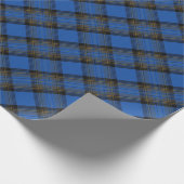 Isle of Skye Blue Tartan Kariertes Muster Geschenkpapier (Ecke)