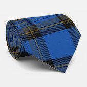 Isle of Skye Blue Tartan Kariertes Muster Krawatte (Gerollt)