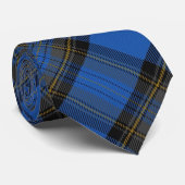 Isle of Skye Blue Tartan Kariertes Muster Krawatte (Gerollt)