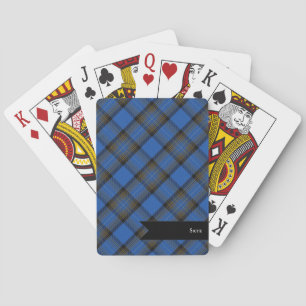 Isle of Skye Blue Tartan Kariertes Muster Spielkarten