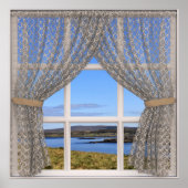 Isle of Skye (Schottland) Fake Window View with La Poster (Vorne)