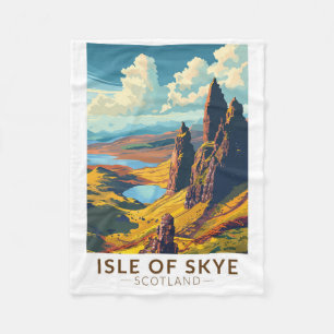 Isle of Skye Scotland Reiseart Vintag Fleecedecke
