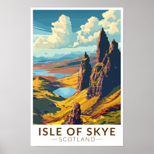 Isle of Skye Scotland Reiseart Vintag Poster