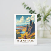 Isle of Skye Scotland Reiseart Vintag Postkarte (Stehend Vorderseite)