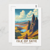 Isle of Skye Scotland Reiseart Vintag Postkarte (Vorne/Hinten)
