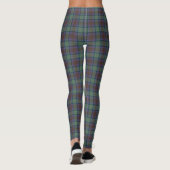 Isle Of Skye Tartan Pläd Green Black Pattern Leggings (Rückseite)