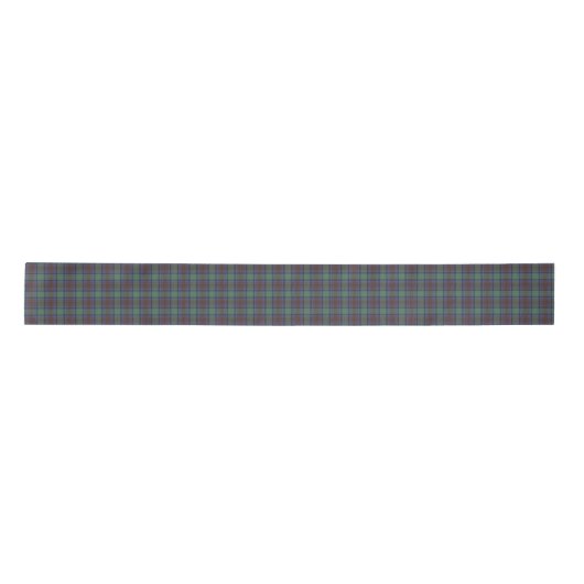 Isle Of Skye Tartan Pläd Green Black Pattern Satinband (Vorderseite)