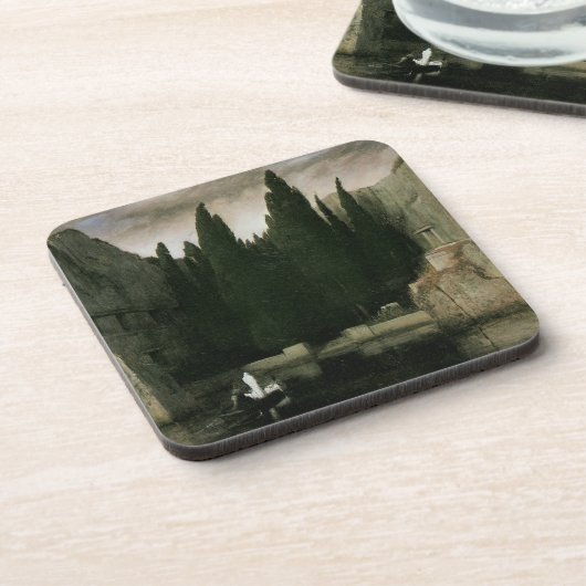 Isle of the Dead by Arnold Bocklin, Symbolismus Ar Getränkeuntersetzer (Linke Seite)