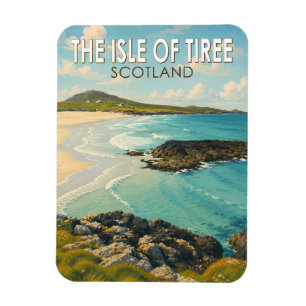 Isle of Tiree Schottland Illustration Reise Kunst Magnet