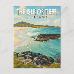Isle of Tiree Schottland Illustration Reise Kunst Postkarte