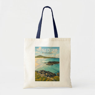 Isle of Tiree Schottland Illustration Reise Kunst Tragetasche