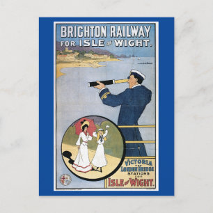 Isle of Wight, England, Bahnreise Postkarte