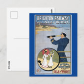 Isle of Wight, England, Bahnreise Postkarte (Vorne/Hinten)