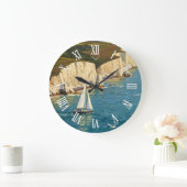 Isle of Wight England Travel Große Wanduhr (Zuhause)
