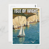 Isle of Wight England Travel Postkarte (Vorne/Hinten)