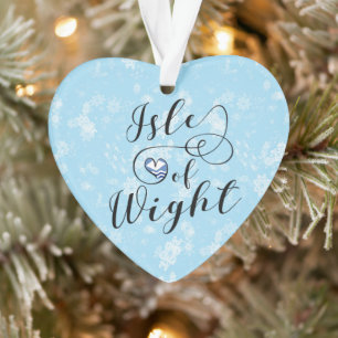 Isle of Wight Flag im Herzen Ornament
