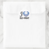 Isle of Wight Liebe Runder Aufkleber (Tasche)