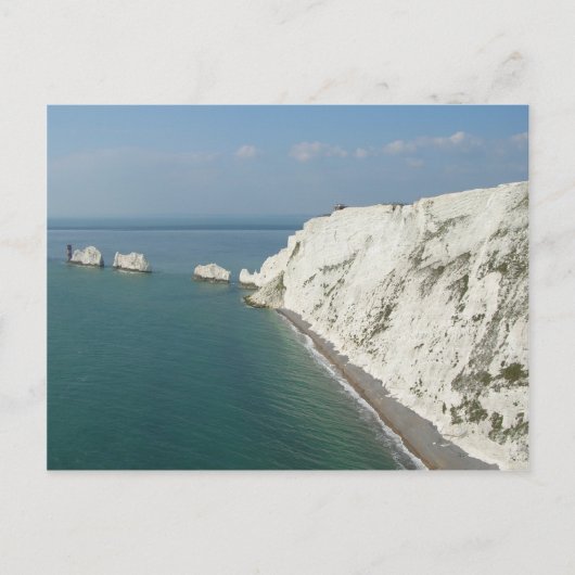 Isle of Wight Needles and Cliffs Postkarte (Vorderseite)