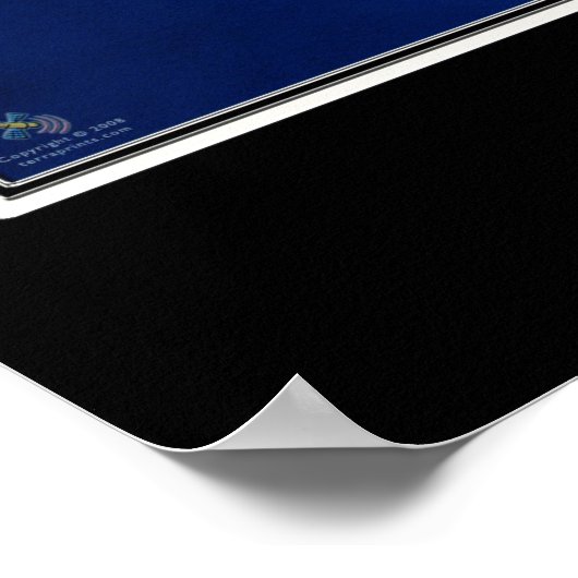 Isle of Wight Satellite Poster Map (Ecke)