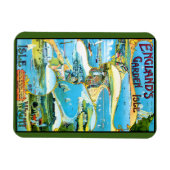 Isle of Wight Travel Poster Postcard Magnet (Horizontal)