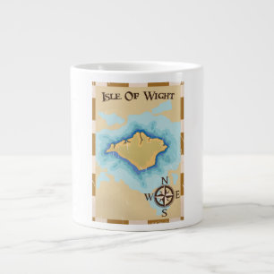 Isle of Wight Treasure Reiseplakat Jumbo-Tasse